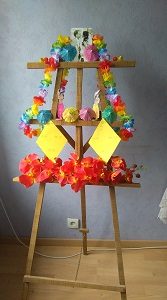 Chevalet en bois couleur naturel, pour votre plan de table, menu. Mariage, baptême, anniversaire